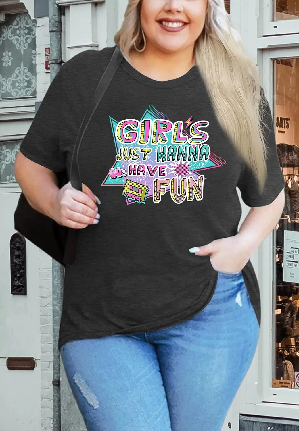 80s Baby 90s Made Me Shirt: Women Plus Size 90s Outfits Shirts Retro 80's Nostalgia Tshirt