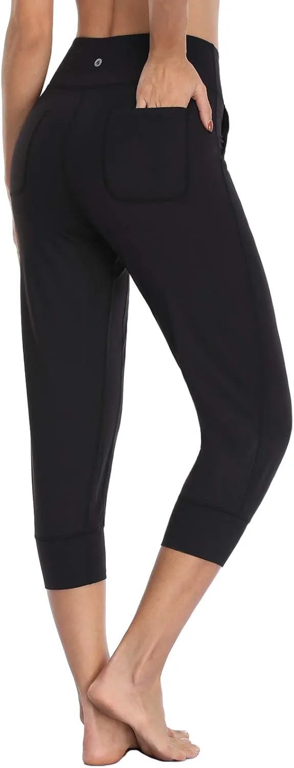 Buttery Soft Women's Yoga Joggers Pants/Capris 4 Pockets High Waist Lightweight Sweatpants Running Lounge Pants
