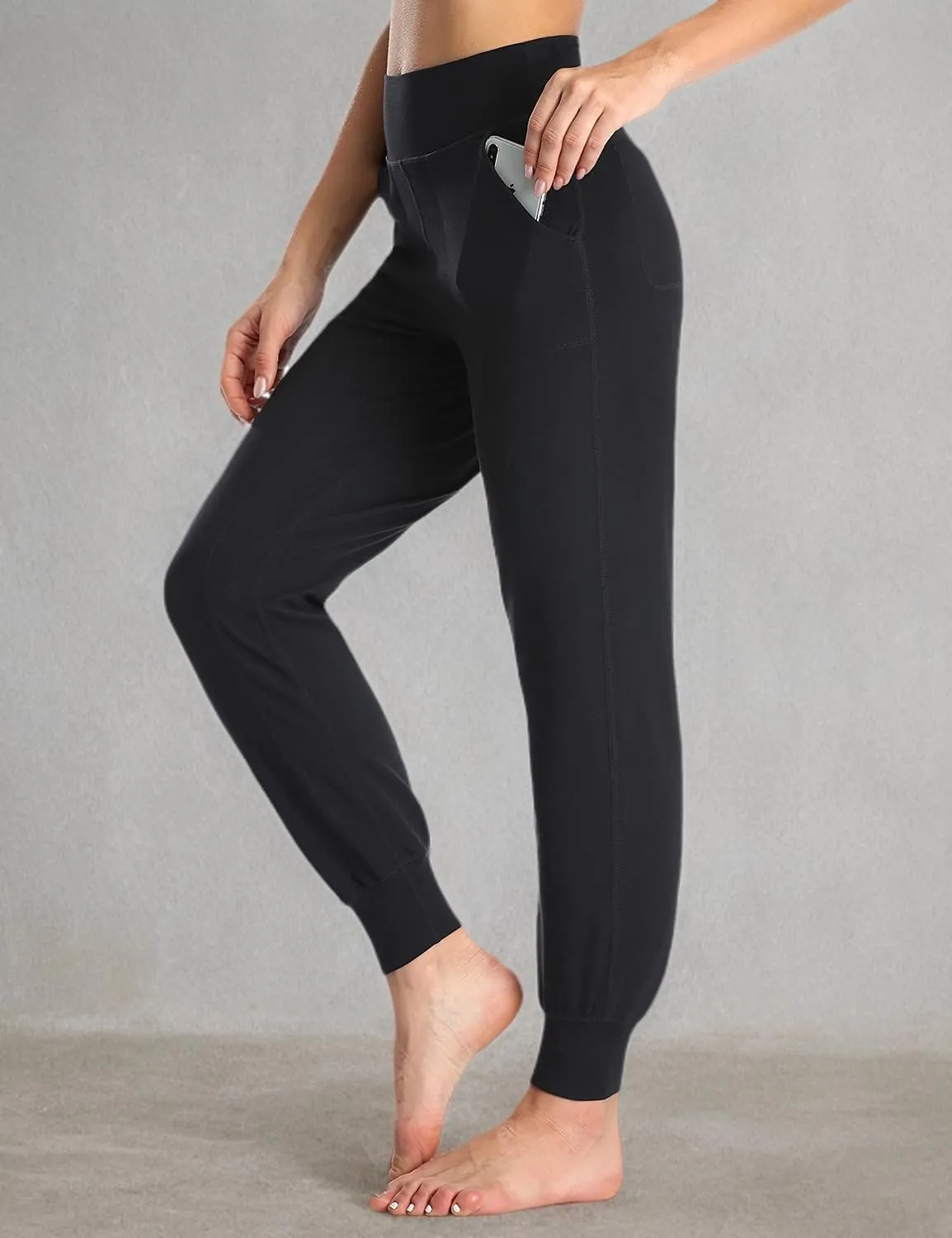 Buttery Soft Women's Yoga Joggers Pants/Capris 4 Pockets High Waist Lightweight Sweatpants Running Lounge Pants
