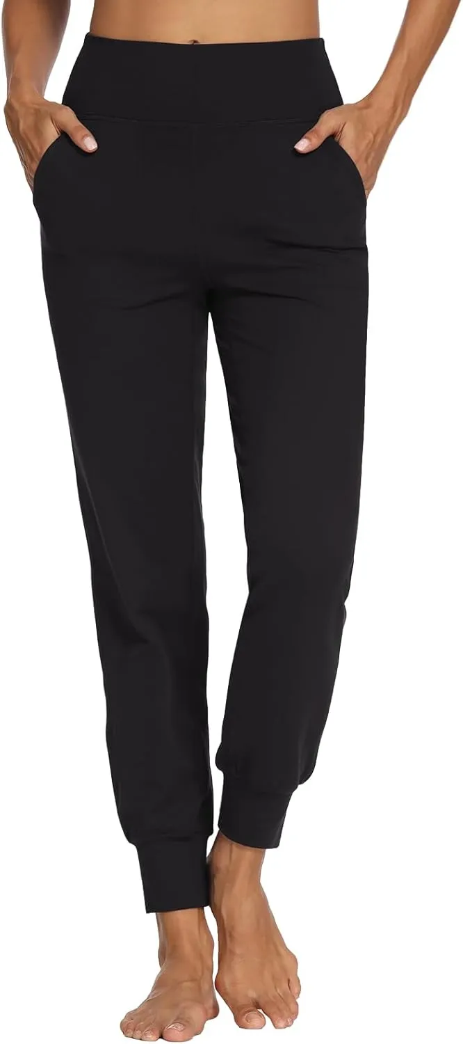 Buttery Soft Women's Yoga Joggers Pants/Capris 4 Pockets High Waist Lightweight Sweatpants Running Lounge Pants