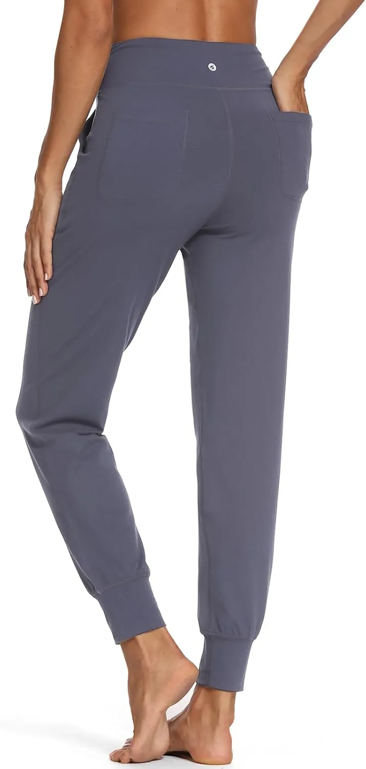 Buttery Soft Women's Yoga Joggers Pants/Capris 4 Pockets High Waist Lightweight Sweatpants Running Lounge Pants