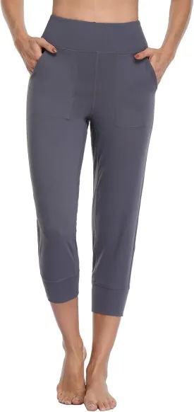 Buttery Soft Women's Yoga Joggers Pants/Capris 4 Pockets High Waist Lightweight Sweatpants Running Lounge Pants