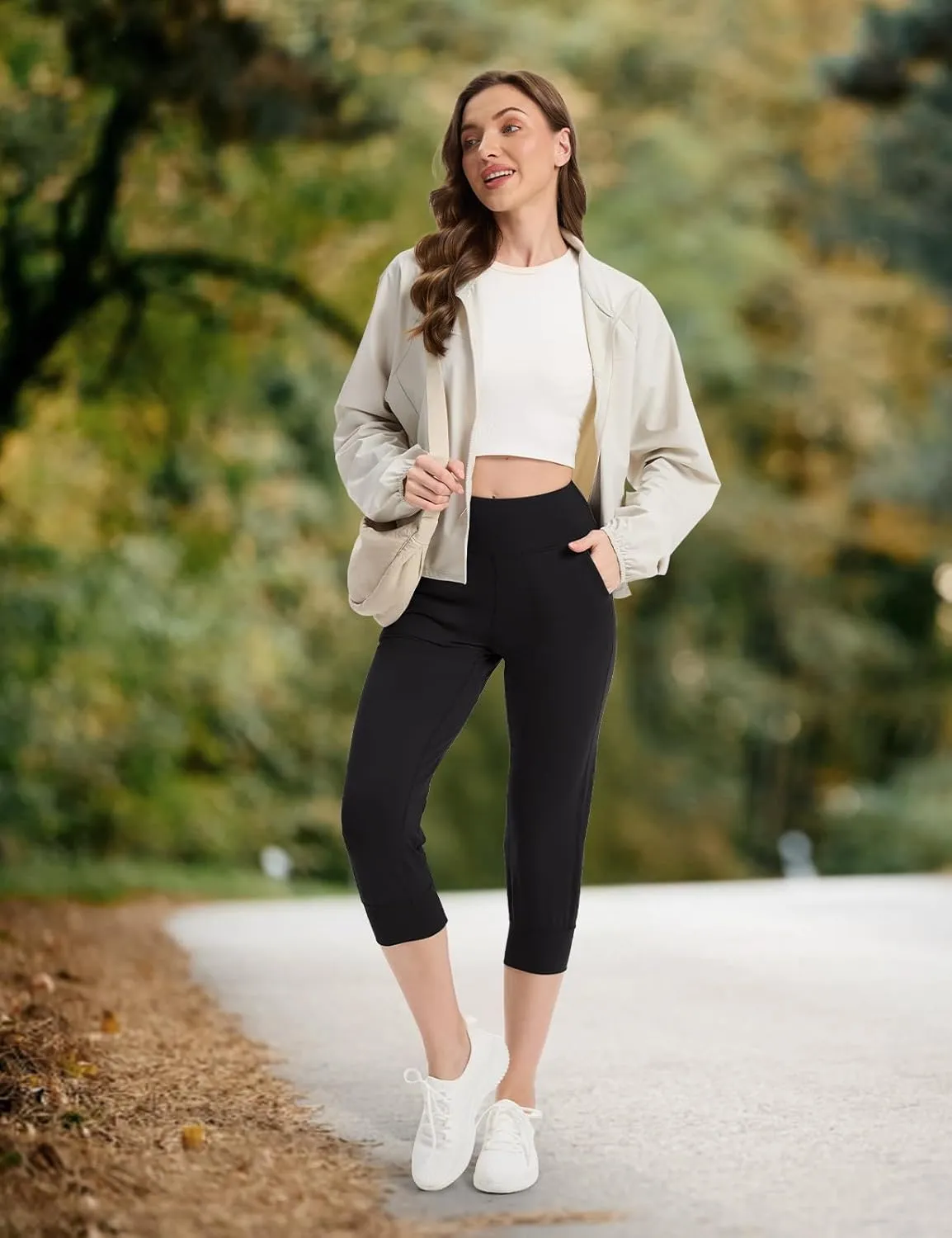 Buttery Soft Women's Yoga Joggers Pants/Capris 4 Pockets High Waist Lightweight Sweatpants Running Lounge Pants