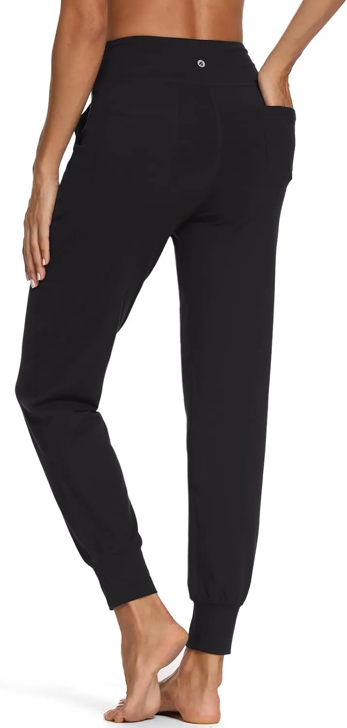 Buttery Soft Women's Yoga Joggers Pants/Capris 4 Pockets High Waist Lightweight Sweatpants Running Lounge Pants