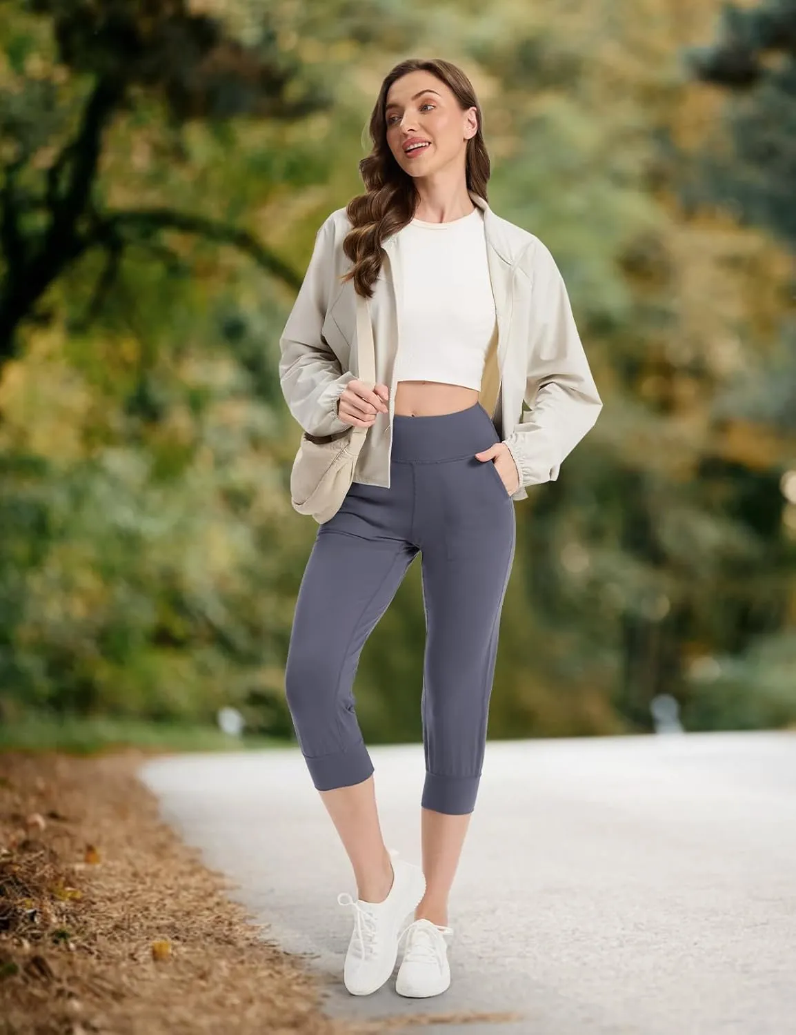 Buttery Soft Women's Yoga Joggers Pants/Capris 4 Pockets High Waist Lightweight Sweatpants Running Lounge Pants