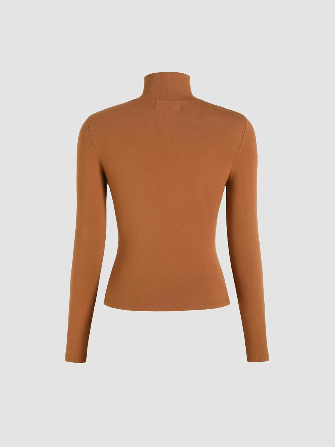 CIDER Turtle Necks Tops for Women Long Sleeve Shirts Mock Neck Solid Basic Tee Slim Fit Soft Base Layer Fall Tops