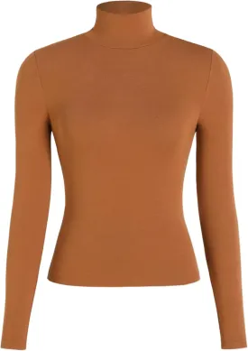 CIDER Turtle Necks Tops for Women Long Sleeve Shirts Mock Neck Solid Basic Tee Slim Fit Soft Base Layer Fall Tops