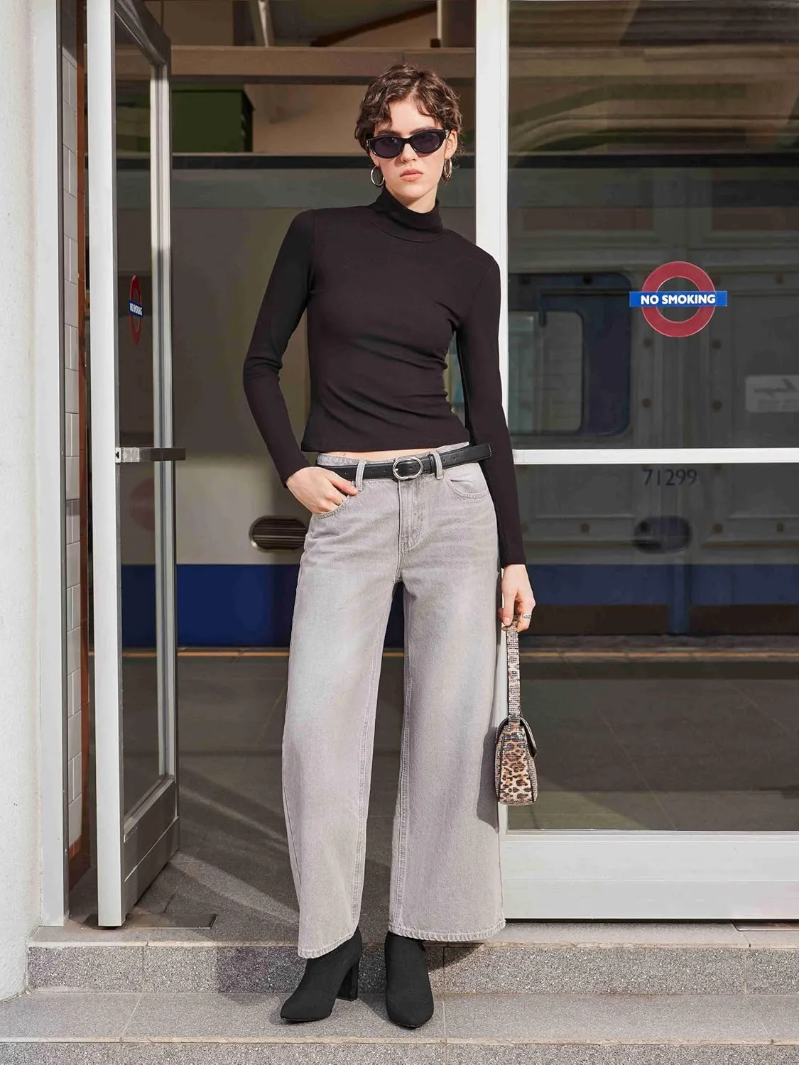 CIDER Turtle Necks Tops for Women Long Sleeve Shirts Mock Neck Solid Basic Tee Slim Fit Soft Base Layer Fall Tops