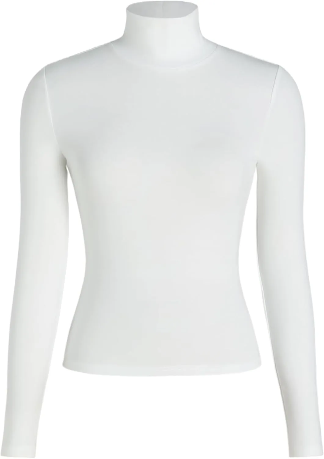 CIDER Turtle Necks Tops for Women Long Sleeve Shirts Mock Neck Solid Basic Tee Slim Fit Soft Base Layer Fall Tops