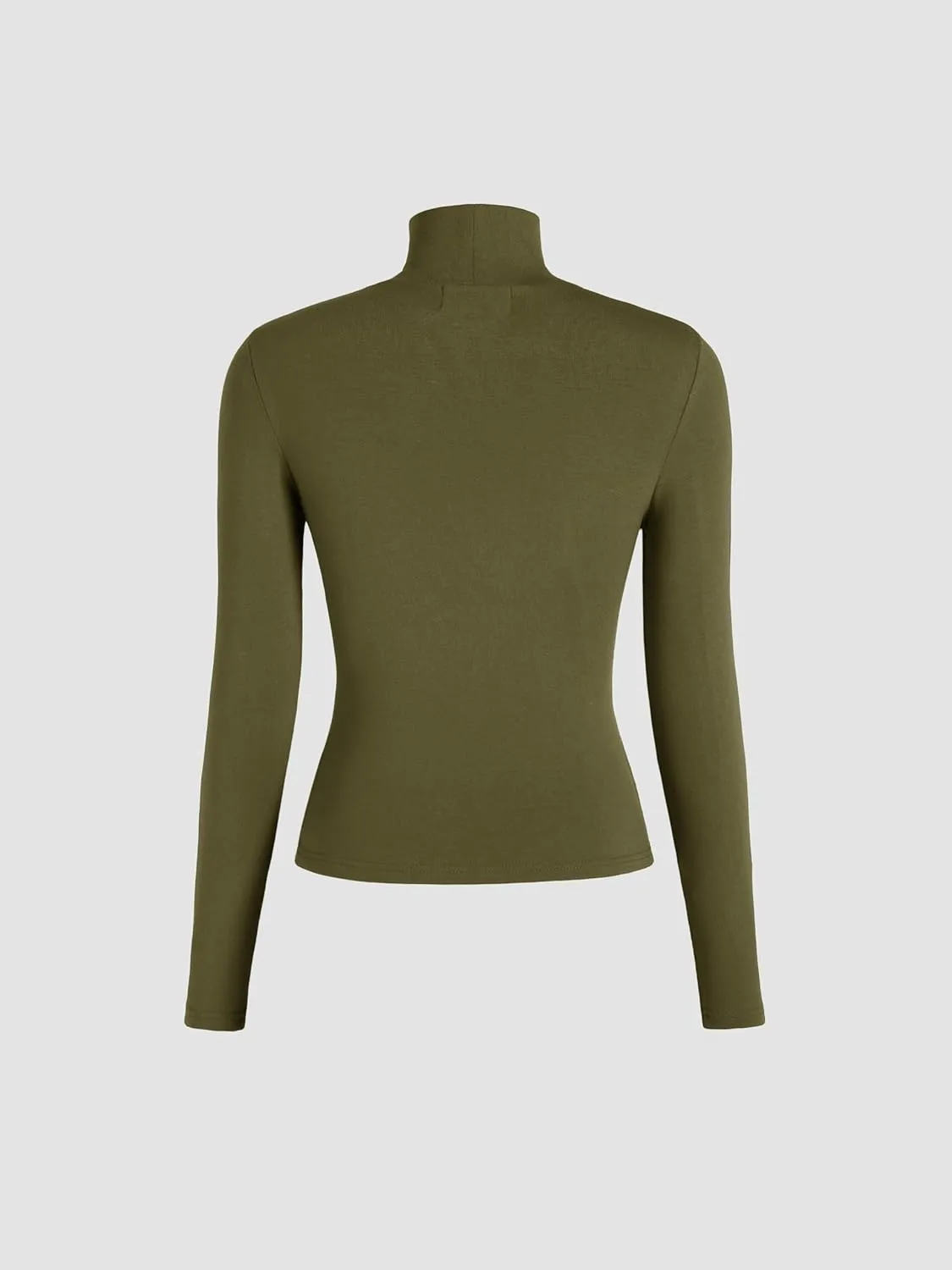 CIDER Turtle Necks Tops for Women Long Sleeve Shirts Mock Neck Solid Basic Tee Slim Fit Soft Base Layer Fall Tops