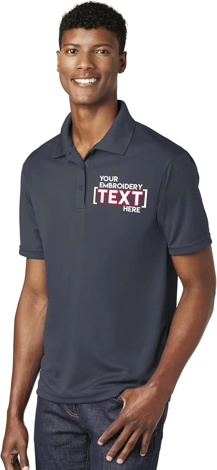 Custom Embroidered Shirts for Men - Your Text - Personalized Embroidery Polos