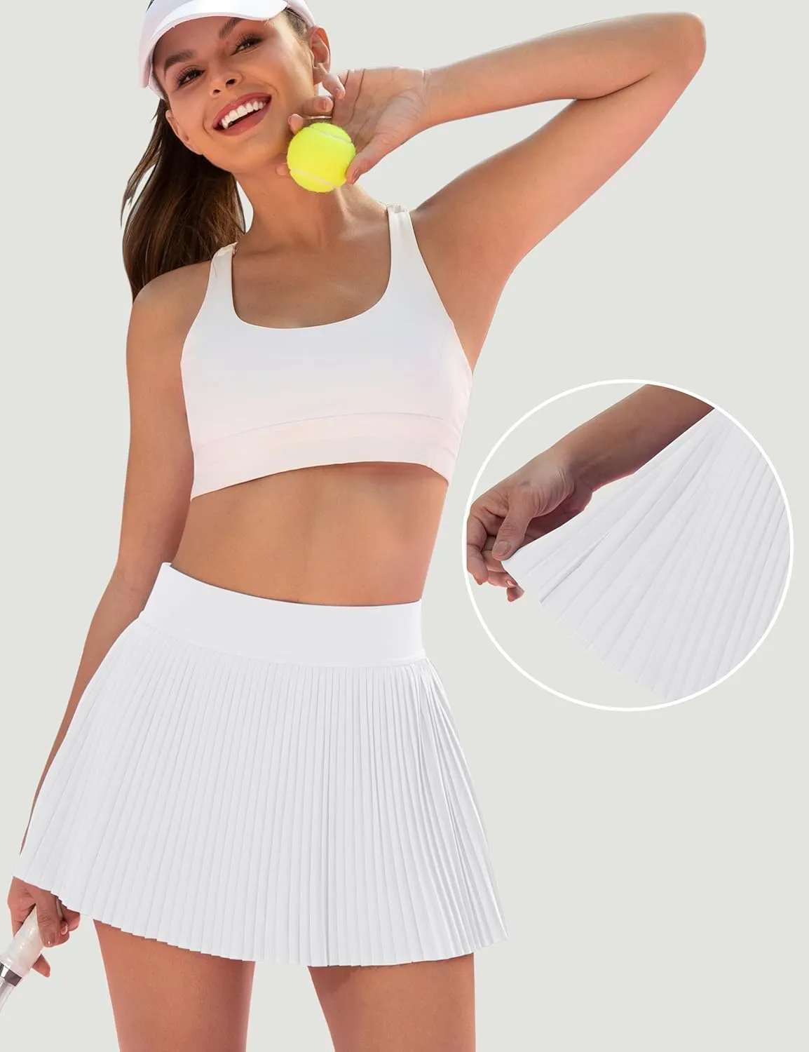 Desol Pleated Tennis Skirt for Women with Pocket Shorts High Waisted Women's Tennis Skort Athletic Golf Skirts for Casual