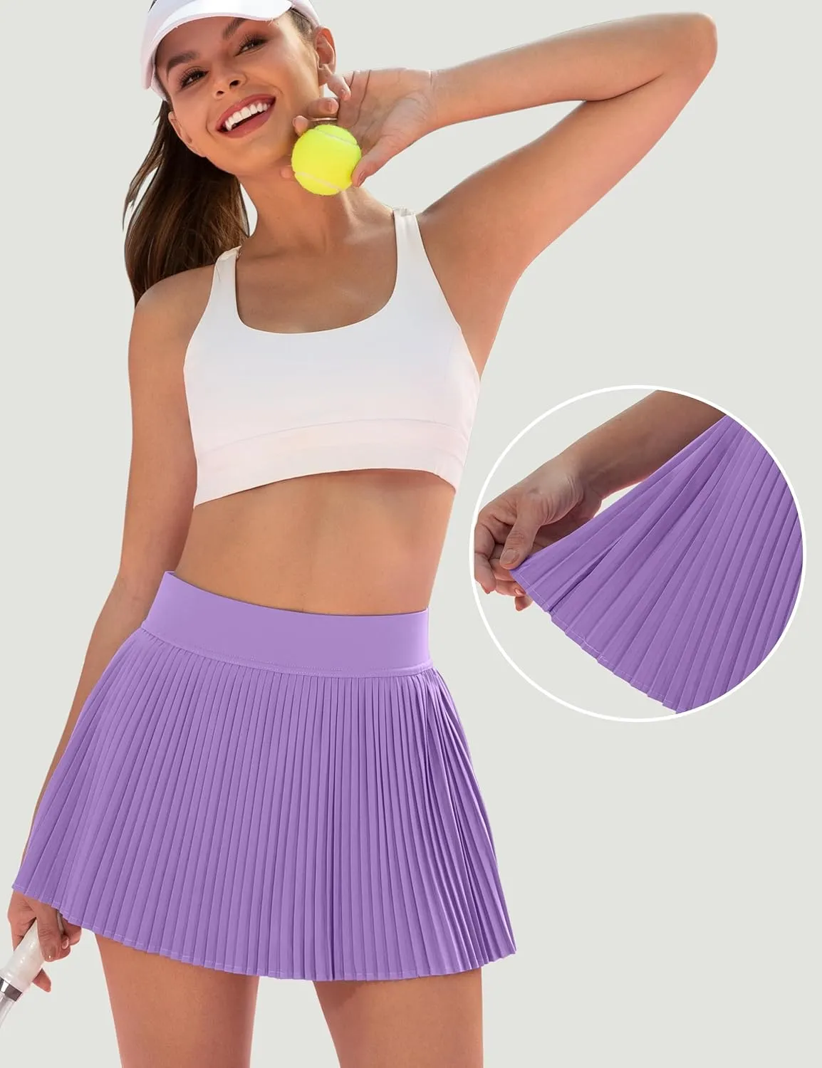 Desol Pleated Tennis Skirt for Women with Pocket Shorts High Waisted Women's Tennis Skort Athletic Golf Skirts for Casual