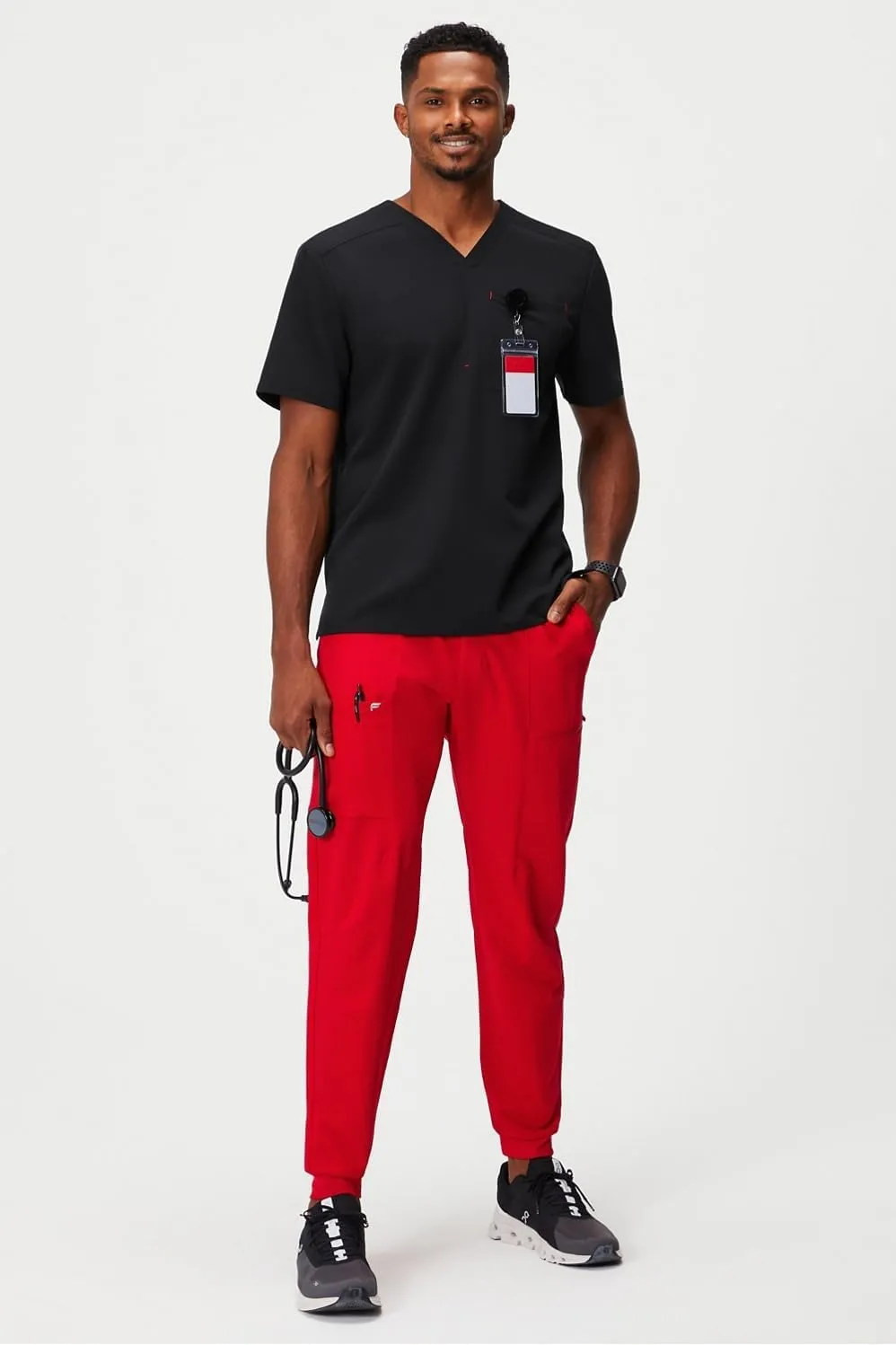 Fabletics Men's All-Shift 5-Pocket Scrub Jogger - MotionTech, 4-Way Stretch, Pocket-Packed, Lightweight, Semi-Slim Fit