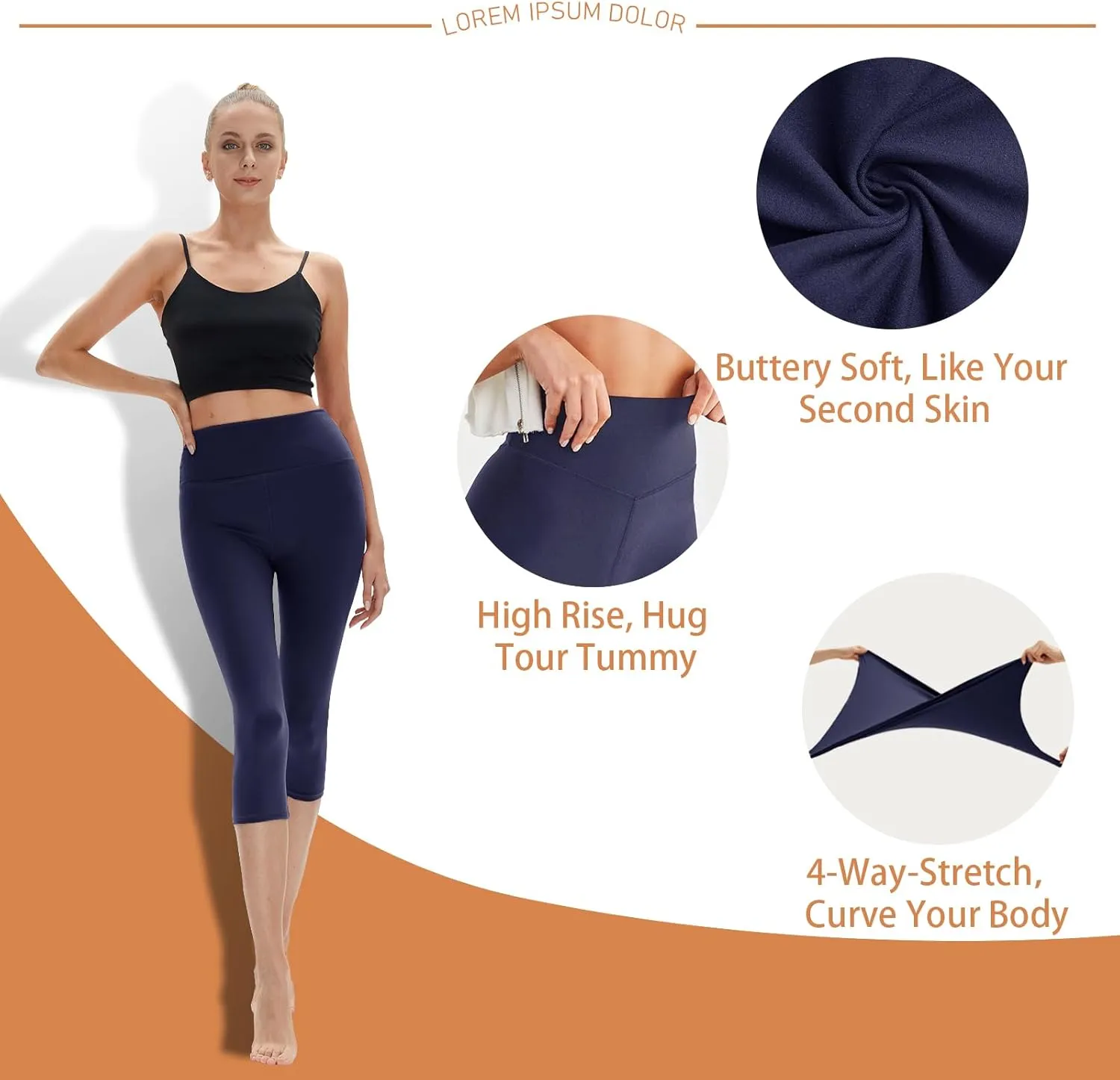 High Waisted Leggings for Women - No See Through Tummy Control Cycling Workout Yoga Pants with Pockets Reg & Plus