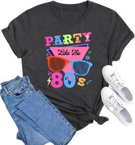 MAIHUN 80s Music Shirt for Women I Love 80's Music Shirts Old Music Fans Vintage Tee Tops
