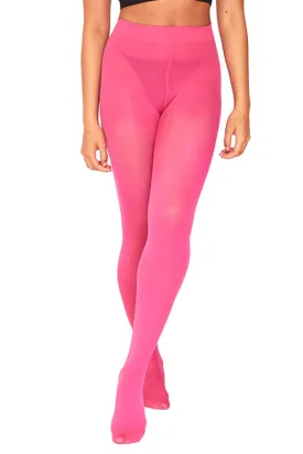 Pamela Mann Hosiery 50 Denier Opaque Pantyhose in Shocking Pink