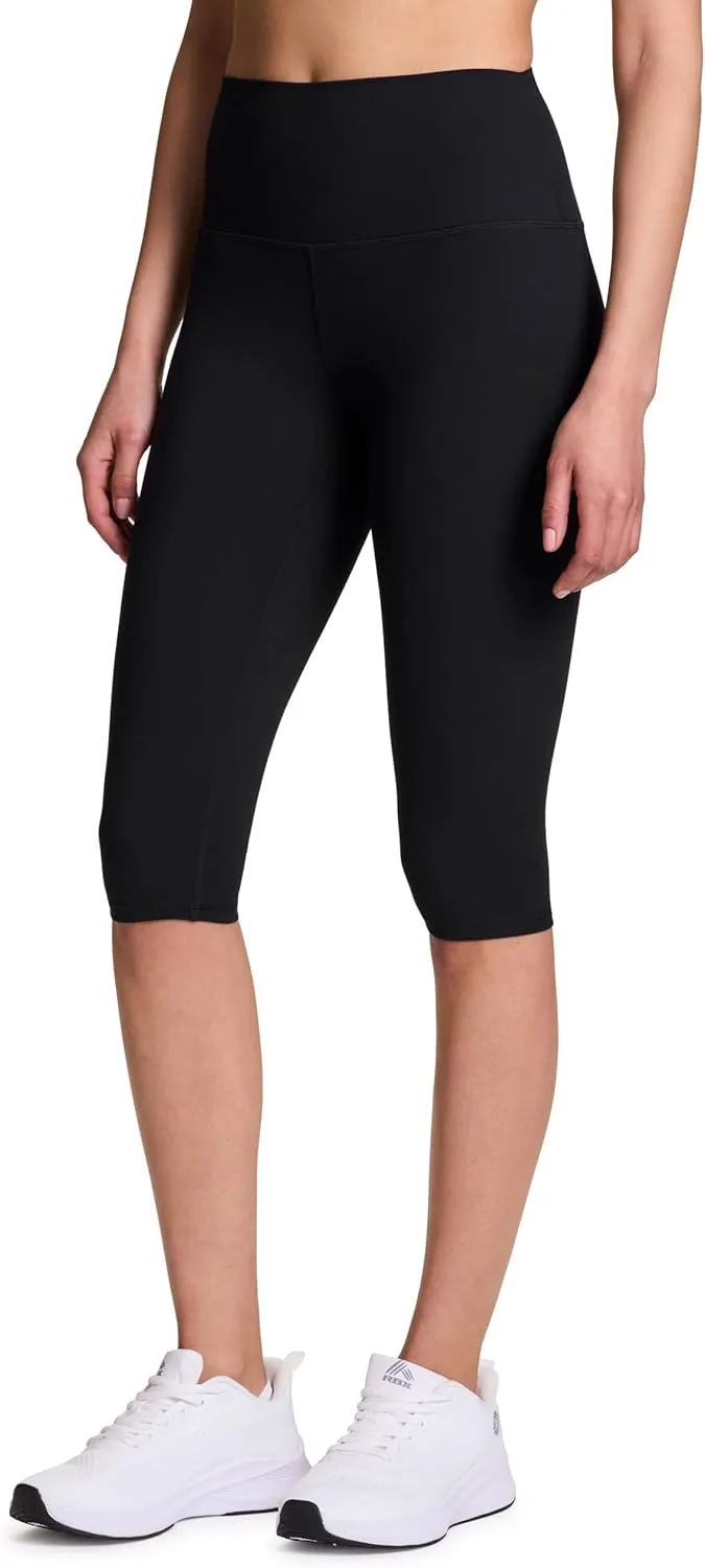 RBX Active Women's Cropped Capri Legging, 15" Inseam Buttery Soft Squat Proof Training Capri Yoga Tights