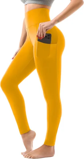 SINOPHANT High Waisted Leggings with Pockets Women, Full Length Capri Buttery Soft Stretchy Yoga Pants