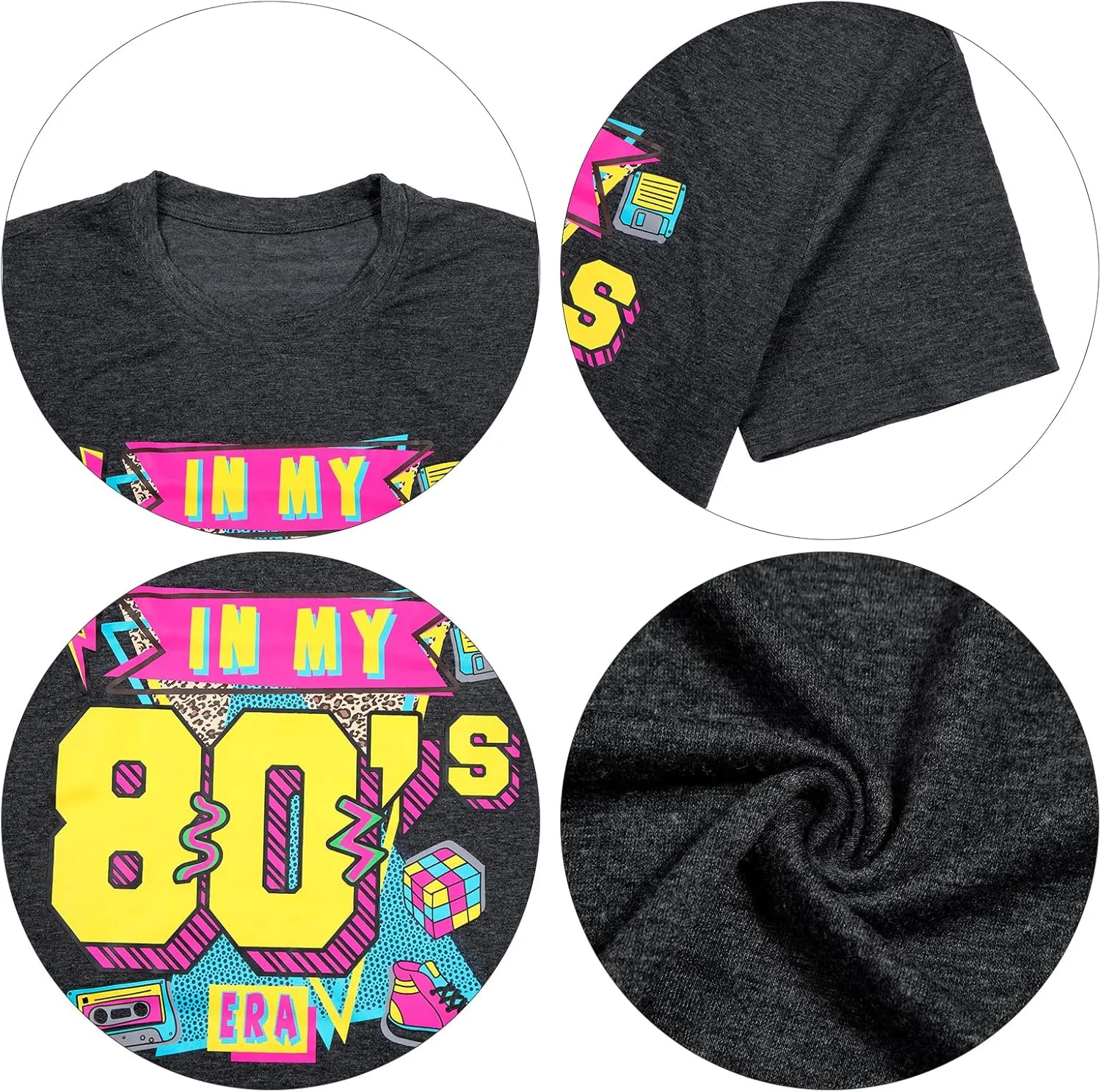 Women 80's Shirts in My 80s Era Shirt Vintage Graphic Tee Casual 80s Party Clothes